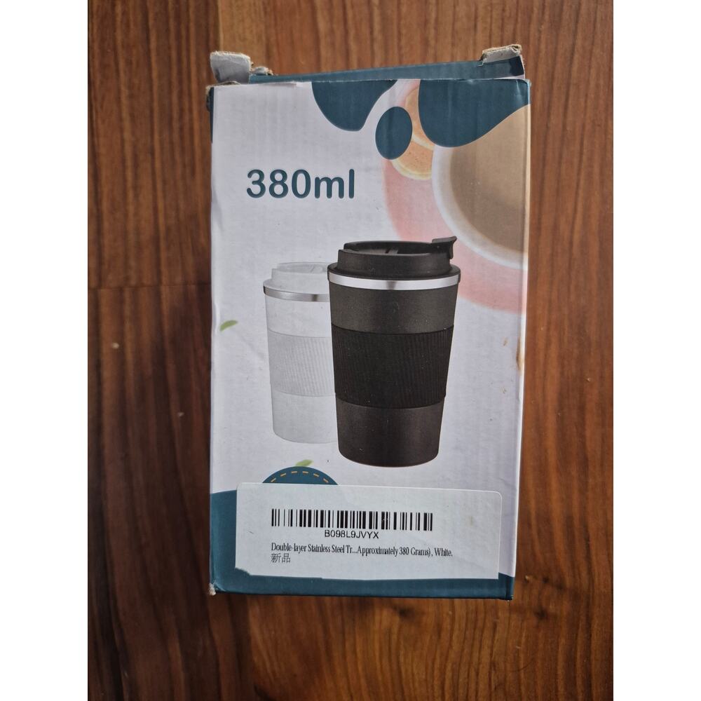 Stainless Steel Travel Coffee Mug W/ Lid White Hot & Cold Insulated Tumbler 12OZ - Picture 8 of 8